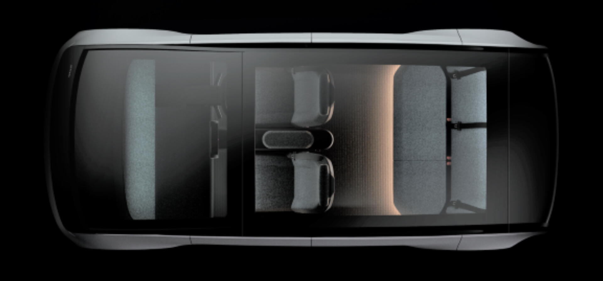 Arrival Car: passenger layout from above