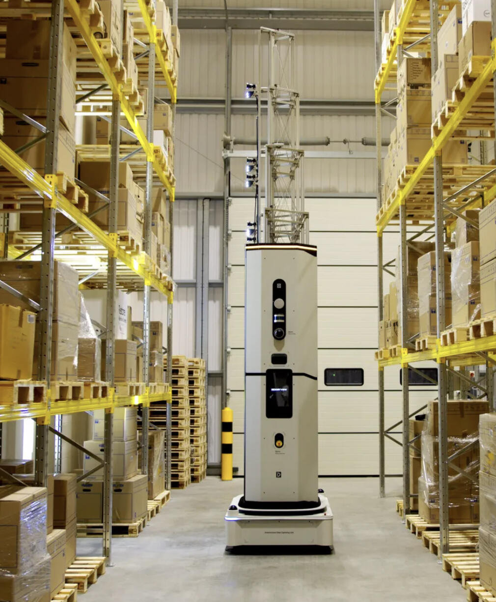 Dexory robotics in a warehouse